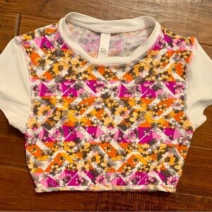 BP Orange and Pink Floral Crop Top